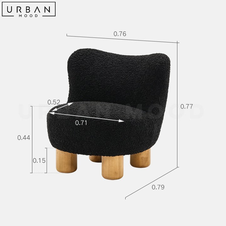 DOCHER Japandi Boucle Leisure Chair