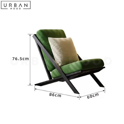 DOMINIK Scandinavian Velvet Lounge Chair