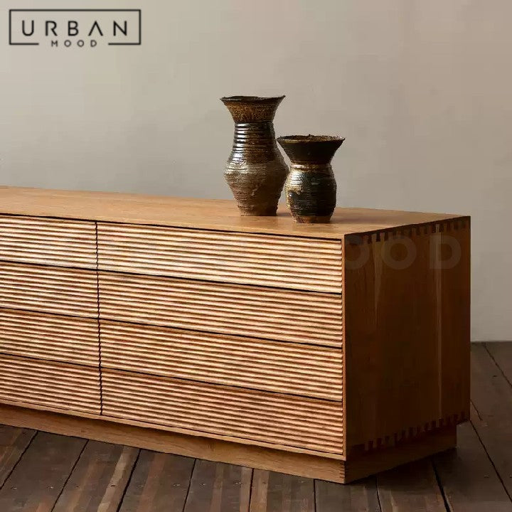 DOPPLER Modern Solid Wood TV Console