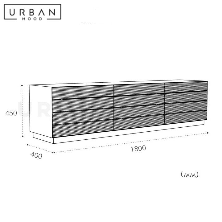 DOPPLER Modern Solid Wood TV Console