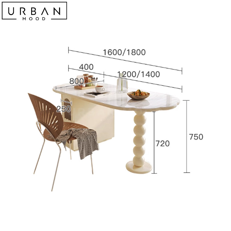 DORFF Modern Extendable Sintered Stone Dining Table