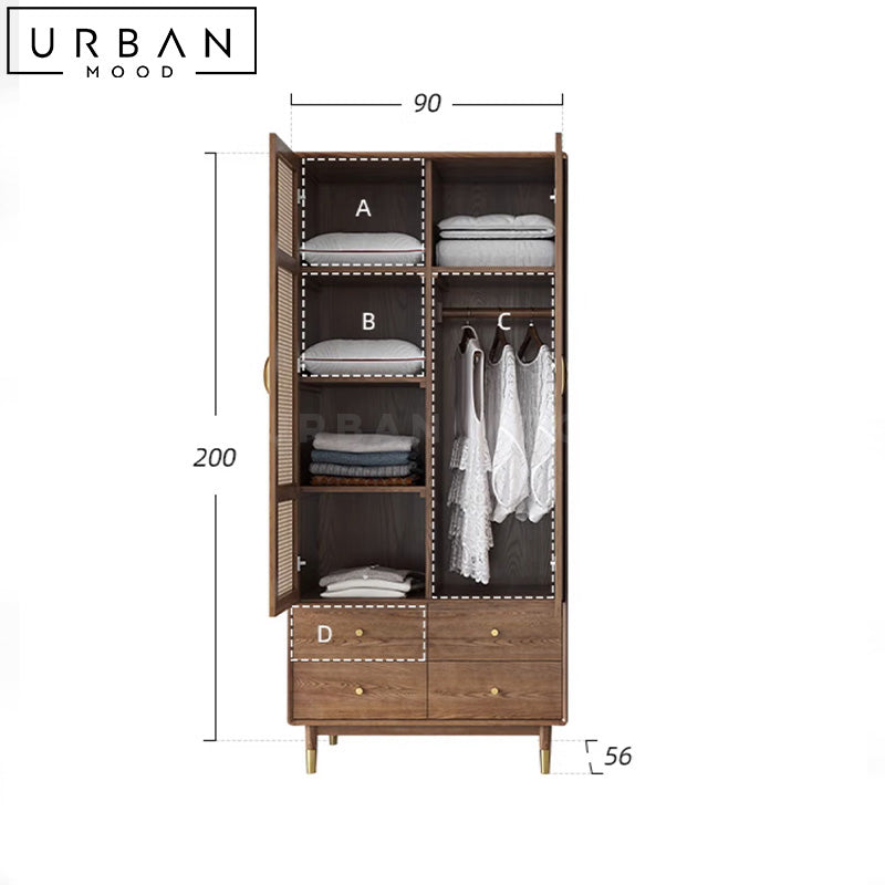 DOTA Modern Rattan Wardrobe