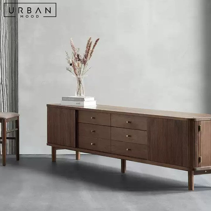 DRAGA Modern Solid Wood TV Console