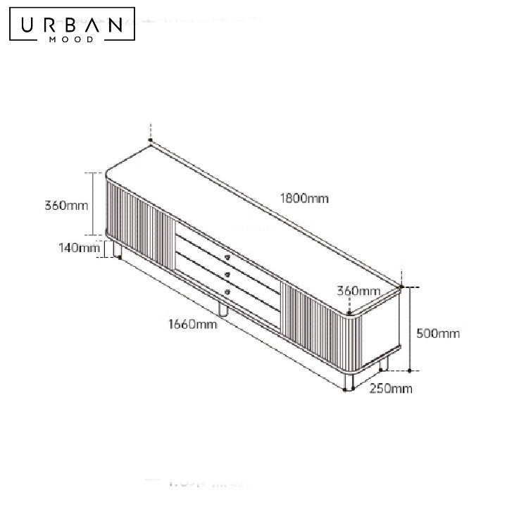 DRAGA Modern Solid Wood TV Console