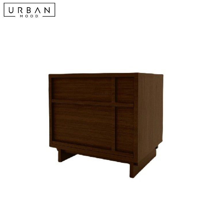 DRAGICA Modern Solid Wood Bedside Table