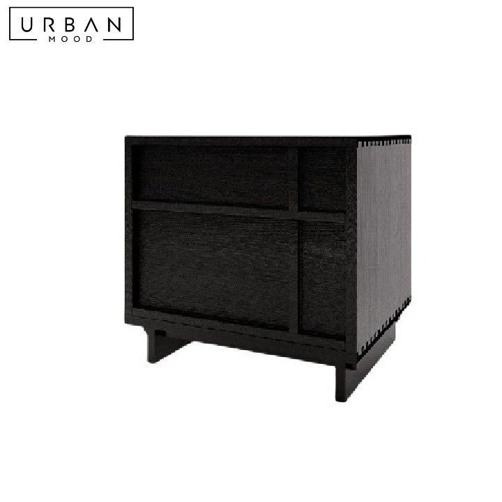 DRAGICA Modern Solid Wood Bedside Table