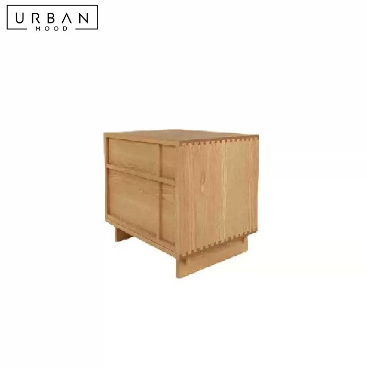 DRAGICA Modern Solid Wood Bedside Table