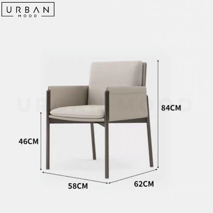 DUBE Modern Leather Dining Chair