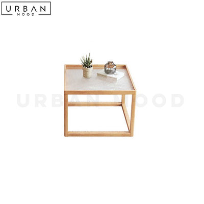 DEFOUR Japandi Solid Wood Nesting Coffee Table