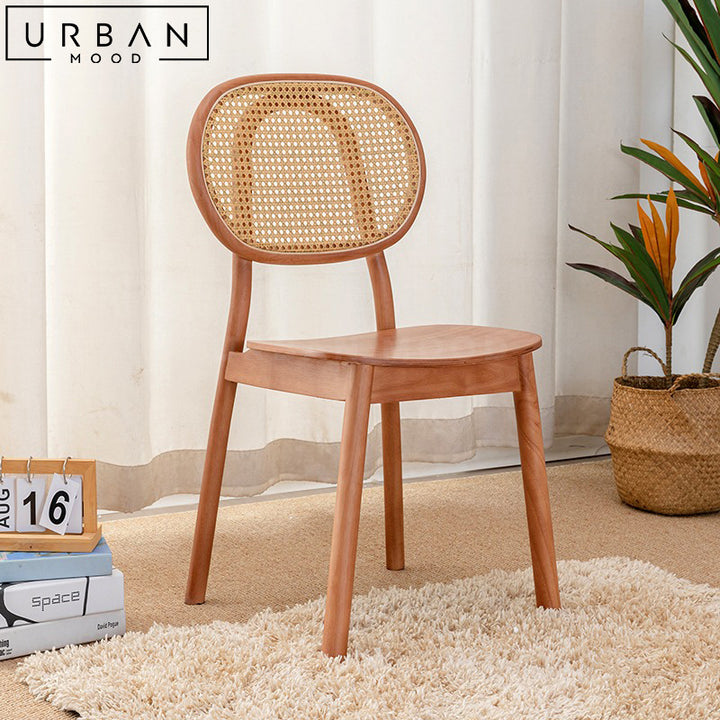 DUMMER Rustic Rattan Dining Chair