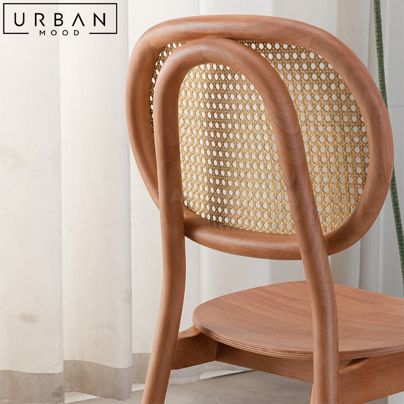 DUMMER Rustic Rattan Dining Chair