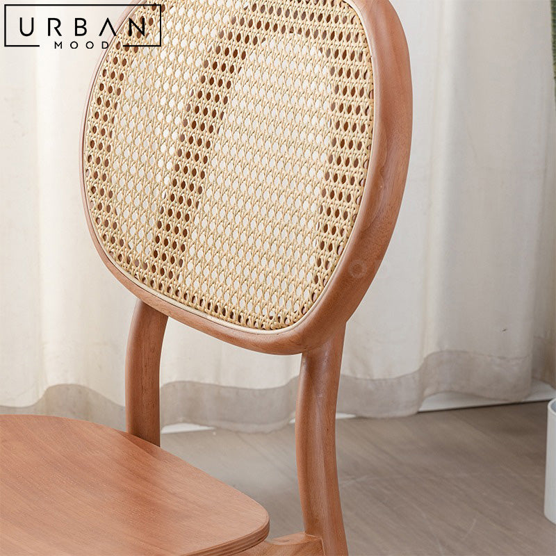 DUMMER Rustic Rattan Dining Chair