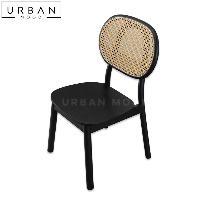 DUMMER Rustic Rattan Dining Chair