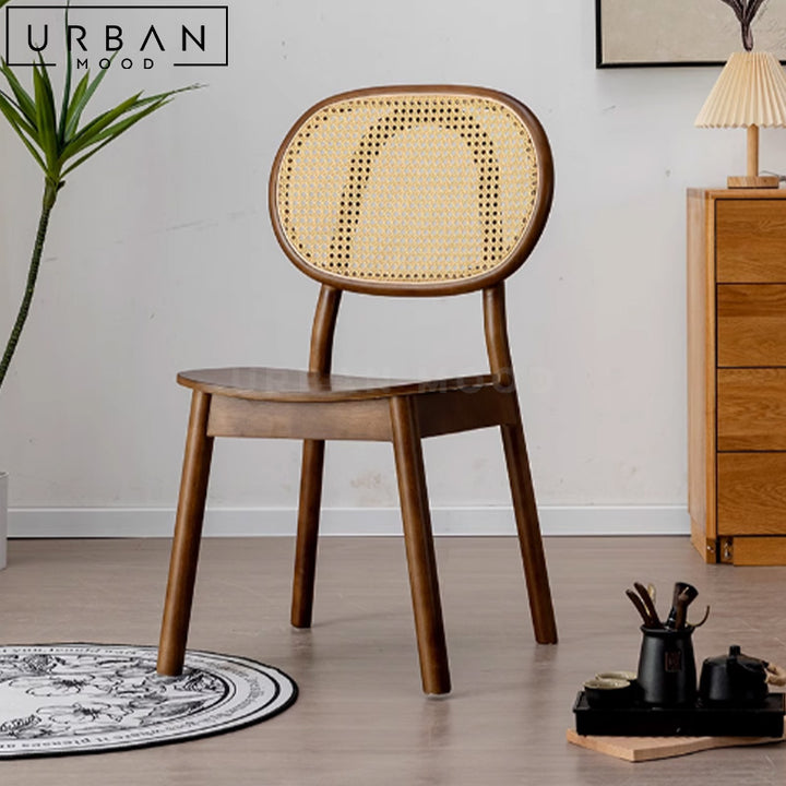 DUMMER Rustic Rattan Dining Chair