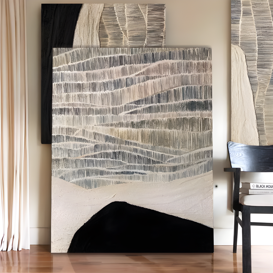 DUNHAM Hand-Painted Abstract Oil Painting - Urban Mood Singapore