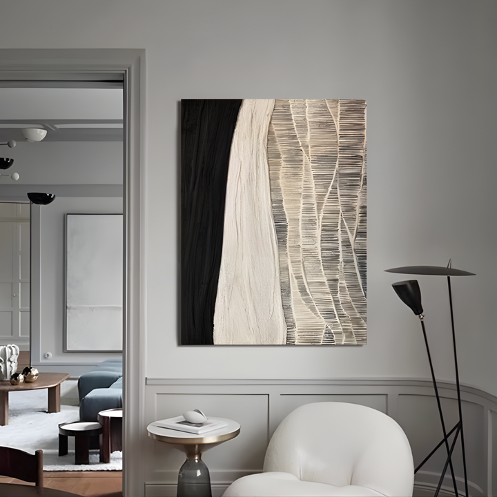 DUNHAM Hand-Painted Abstract Oil Painting - Urban Mood Singapore