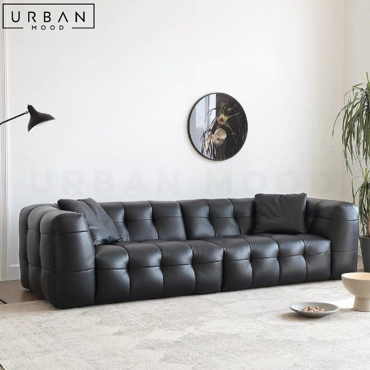 DUNN Modern Leather Sofa