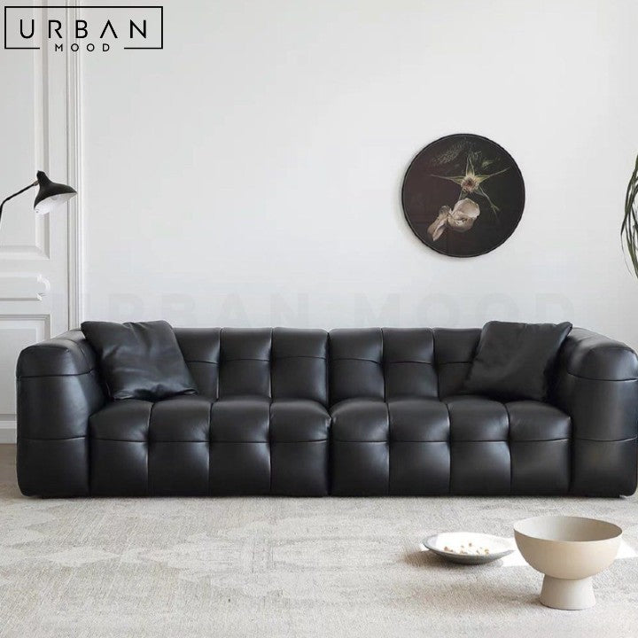 DUNN Modern Leather Sofa