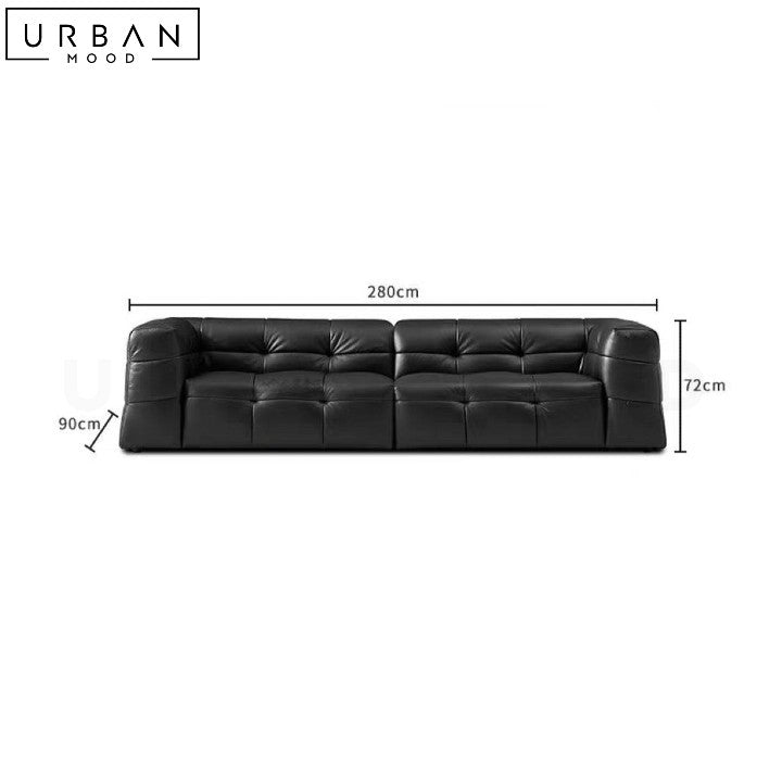 DUNN Modern Leather Sofa