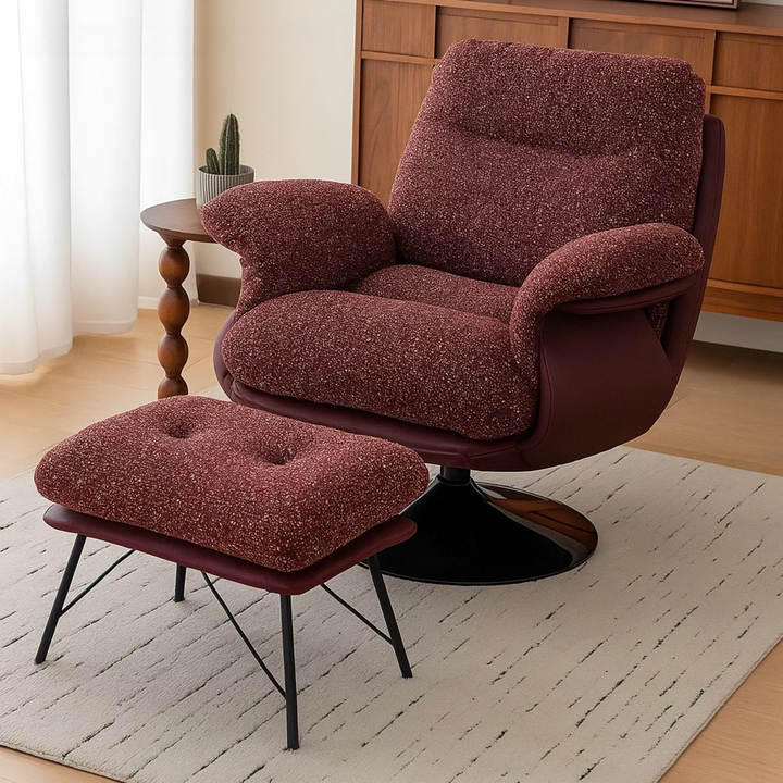 DUSARA Modern Swivel Lounge Chair - Urban Mood Singapore