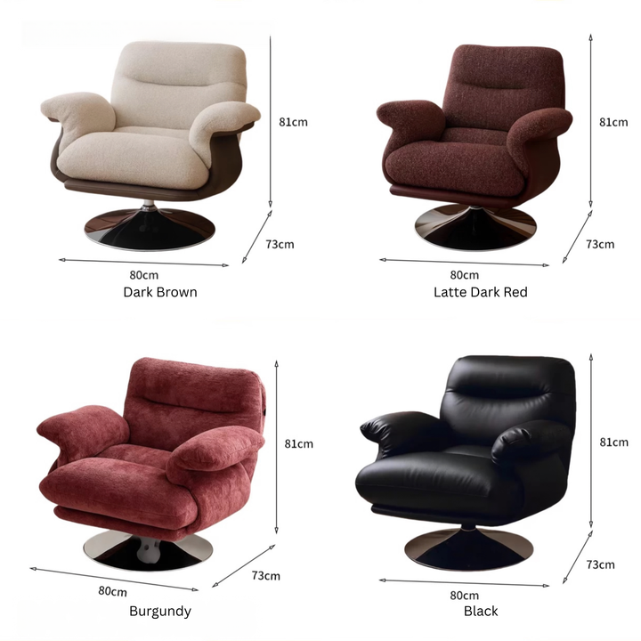 DUSARA Modern Swivel Lounge Chair - Urban Mood Singapore