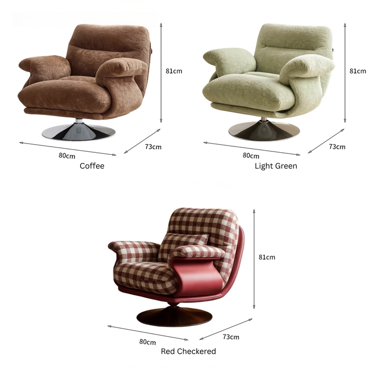DUSARA Modern Swivel Lounge Chair - Urban Mood Singapore