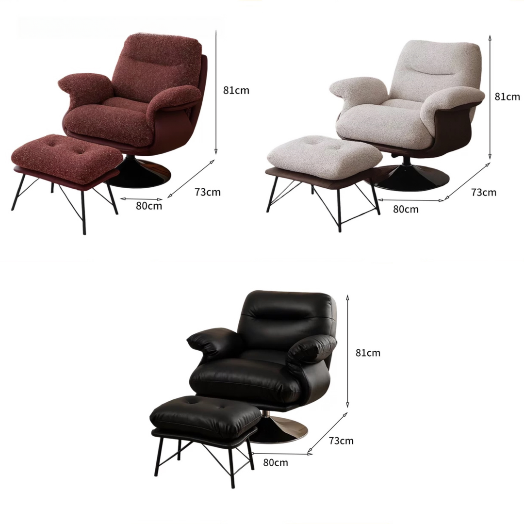DUSARA Modern Swivel Lounge Chair - Urban Mood Singapore