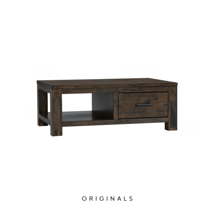 DUSHER Rustic Solid Wood Coffee Table