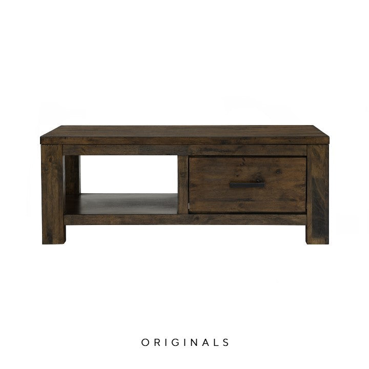 DUSHER Rustic Solid Wood Coffee Table