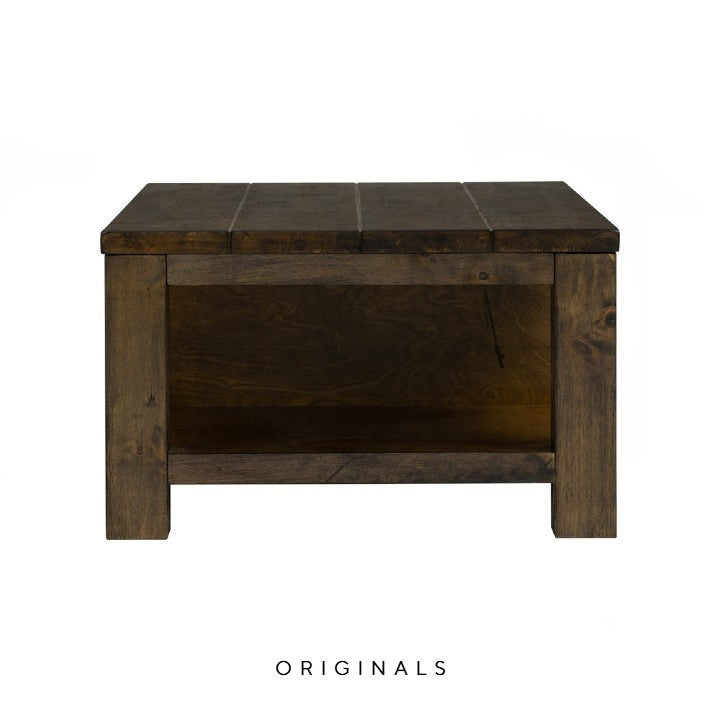 DUSHER Rustic Solid Wood Coffee Table