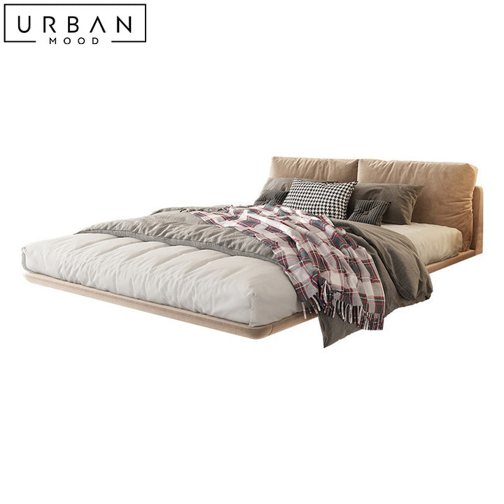 DYER Modern Floating Fabric Bedframe