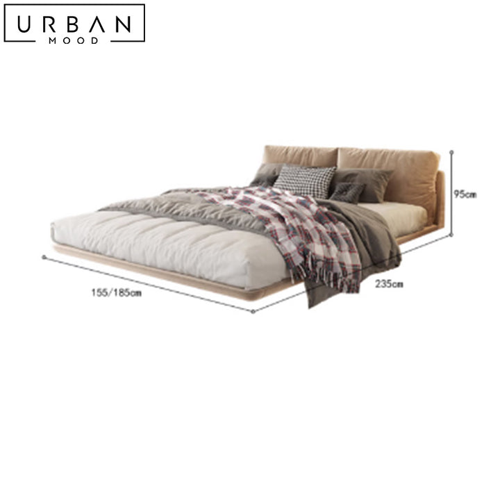 DYER Modern Floating Fabric Bedframe