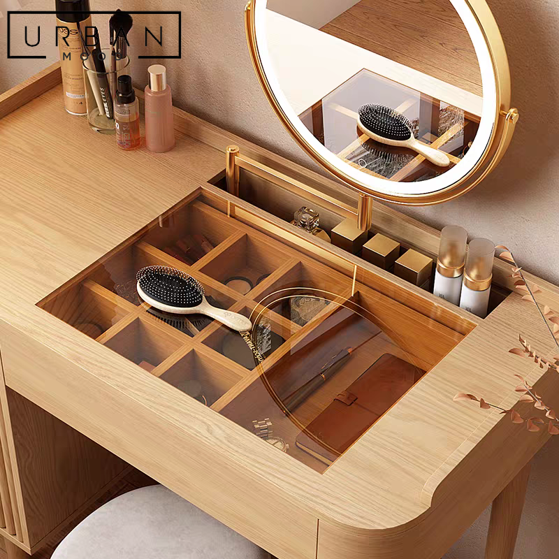 DIXON Rustic Solid Wood Vanity Table Urban Mood