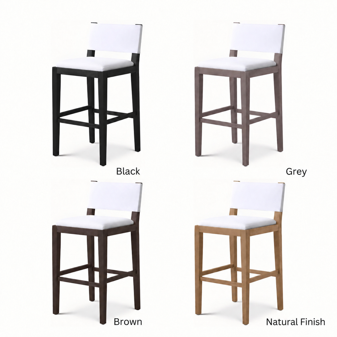 BRYVELL Modern Solid Wood Bar Stool - Cassa Haus Singapore
