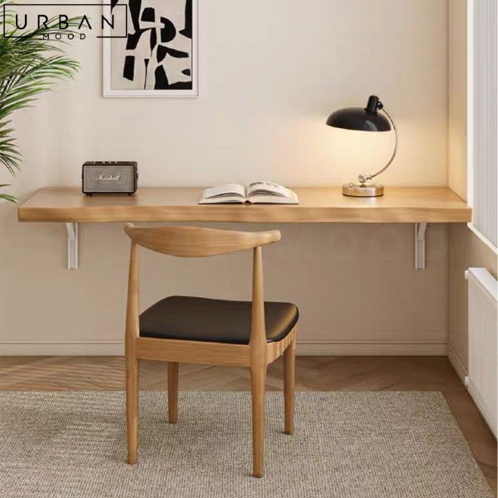 EDDAN Modern Solid Wood Floating Study Desk