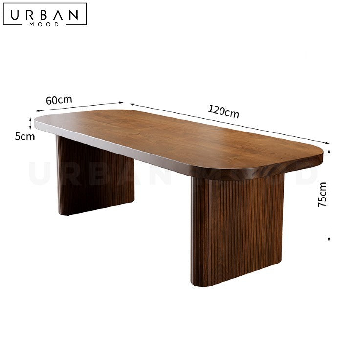 EDENY Rustic Solid Wood Dining Table