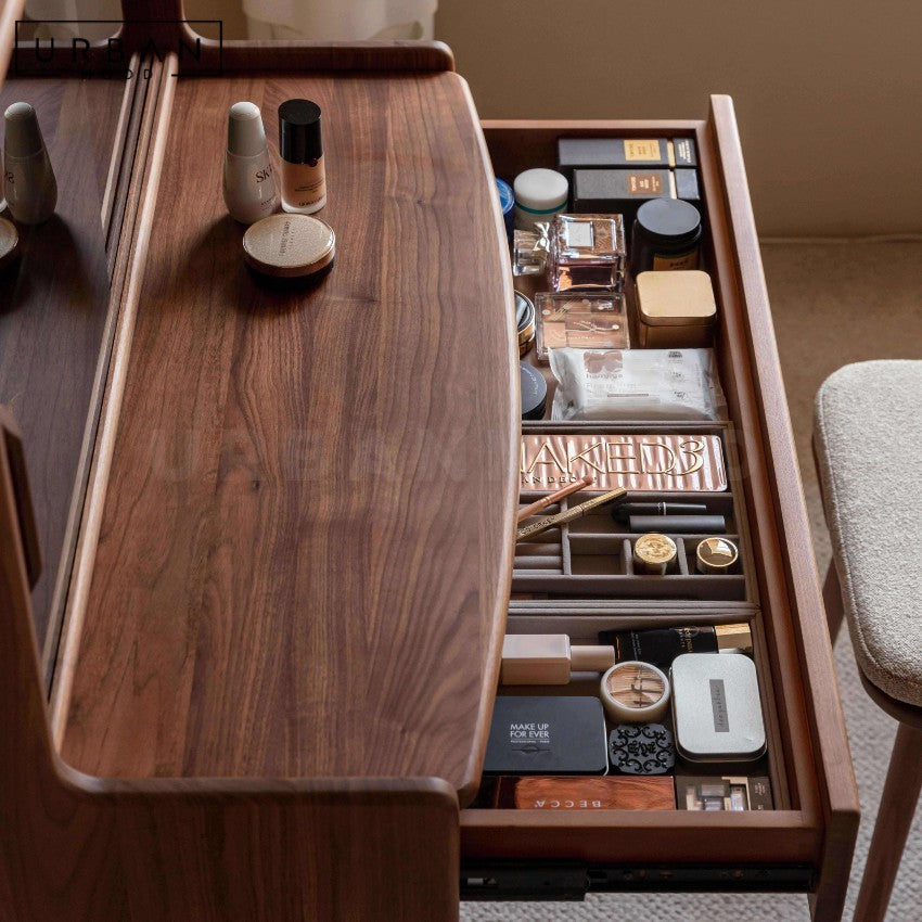 EDSON Vintage Solid Wood Vanity Table