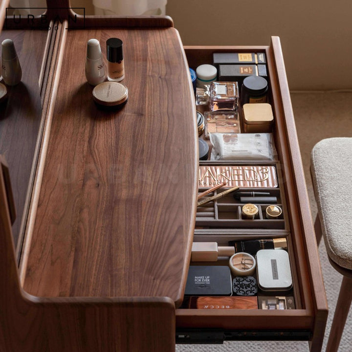 EDSON Vintage Solid Wood Vanity Table