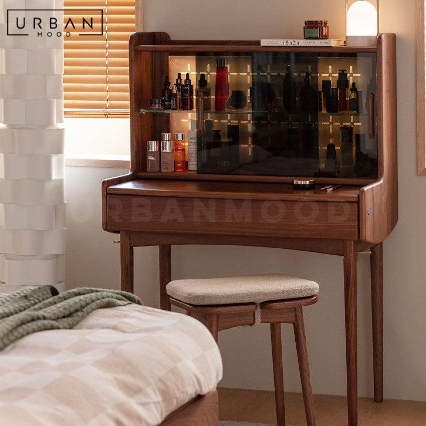 EDSON Vintage Solid Wood Vanity Table