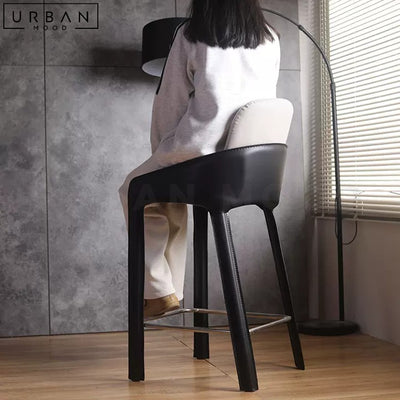 EGLI Modern Leather Bar Stool