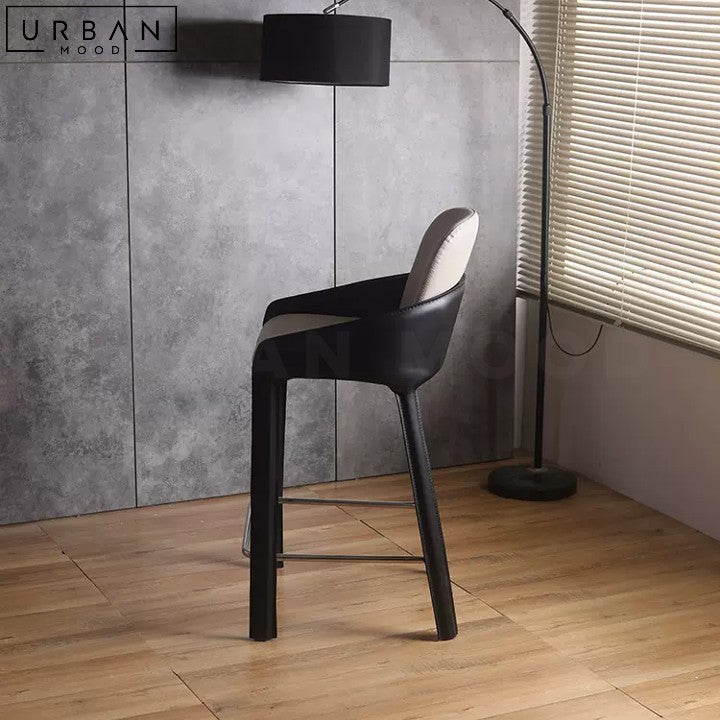 EGLI Modern Leather Bar Stool