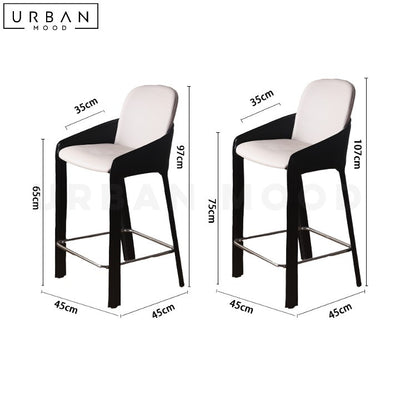 EGLI Modern Leather Bar Stool