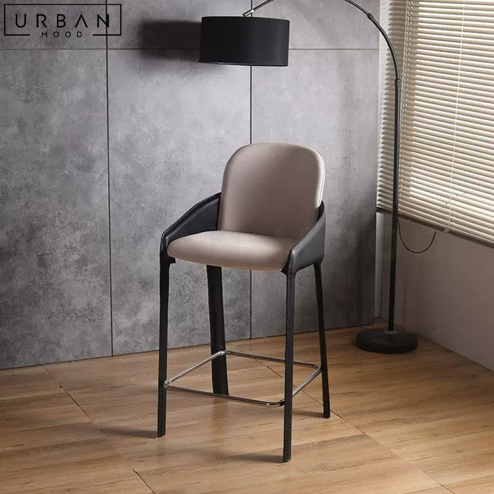 EGLI Modern Leather Bar Stool