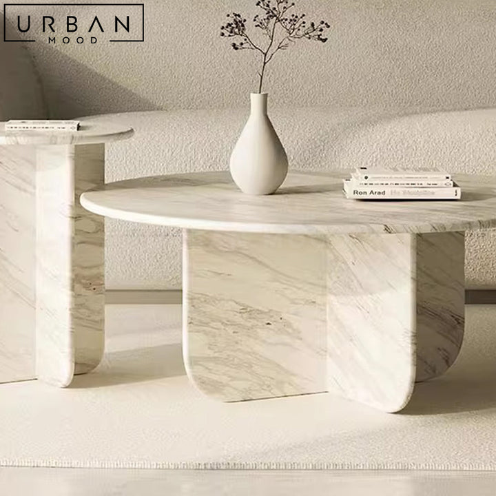 EILIA Modern Marble Coffee Table