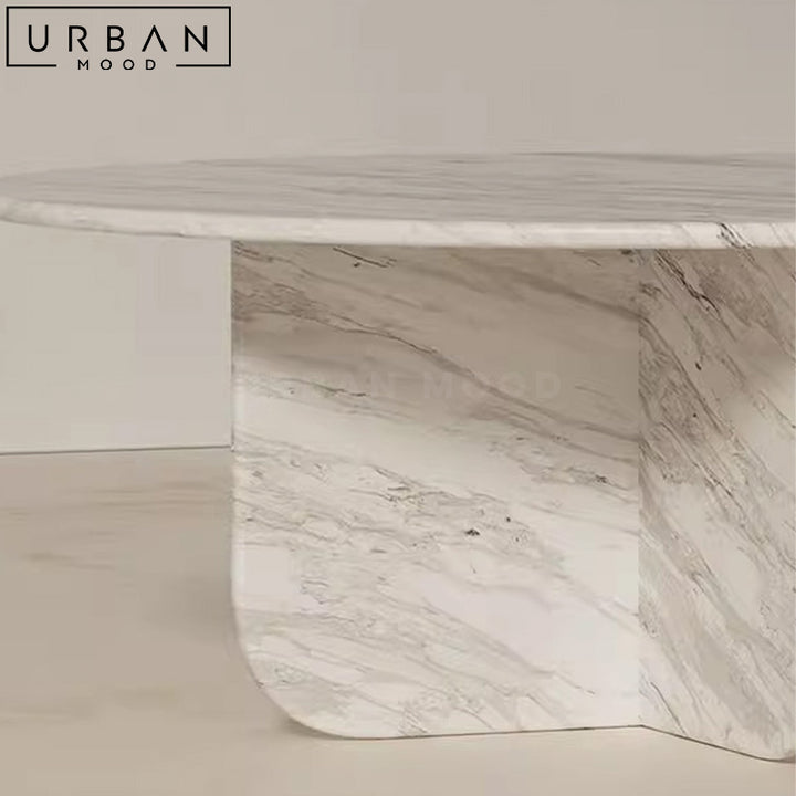 EILIA Modern Marble Coffee Table