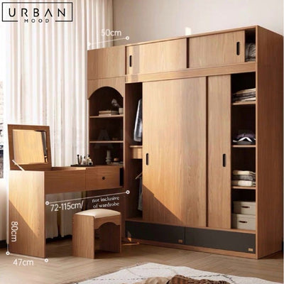 EIRI Japandi Solid Wood Wardrobe