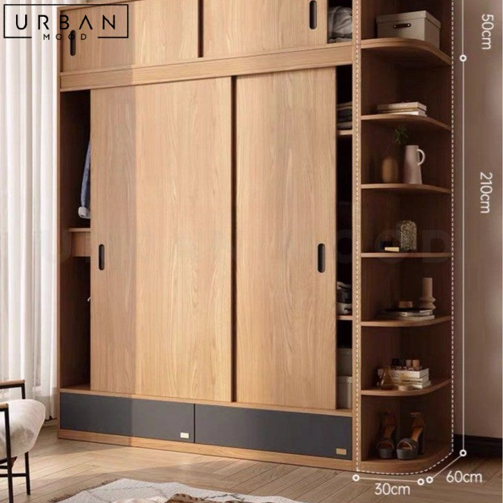 EIRI Japandi Solid Wood Wardrobe