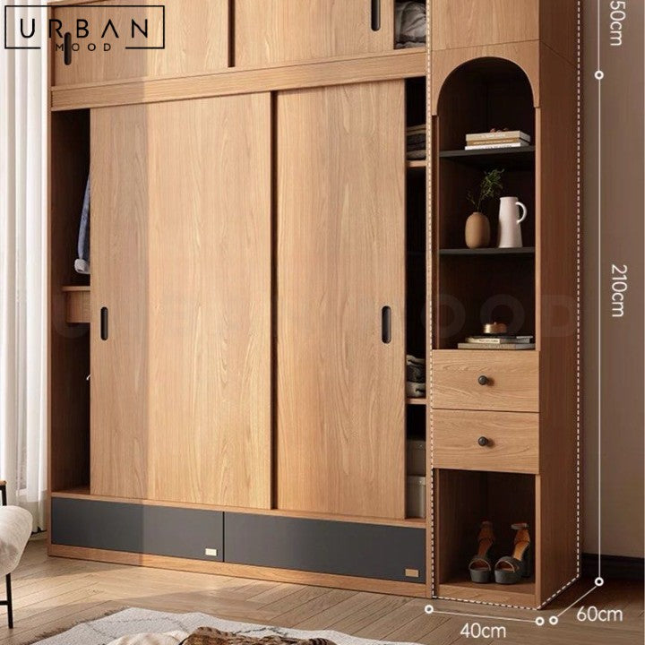 EIRI Japandi Solid Wood Wardrobe