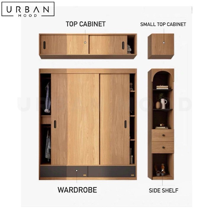 EIRI Japandi Solid Wood Wardrobe