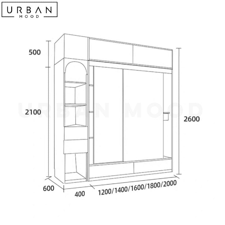 EIRI Japandi Solid Wood Wardrobe